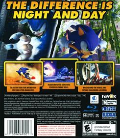 Sonic Unleashed - Box - Back Image