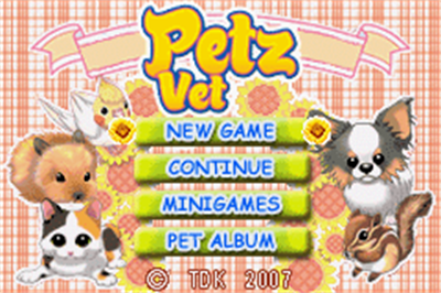 Petz Vet - Screenshot - Game Title Image