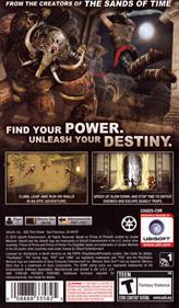 Prince of Persia: The Forgotten Sands - Box - Back Image