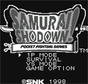 Samurai Shodown!: Pocket Fighting Series - Screenshot - Game Title Image