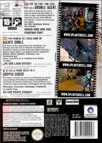 Tom Clancy's Splinter Cell: Double Agent - Box - Back Image