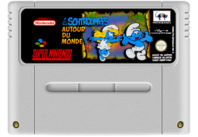 The Smurfs Travel the World - Fanart - Cart - Front Image