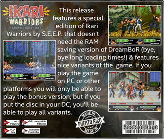 Ikari Warriors in Mutant Nation 20XX: Special Edition - Fanart - Box - Back Image