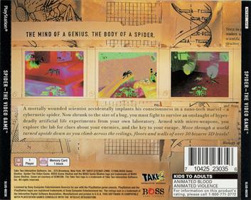 Spider: The Video Game - Box - Back Image