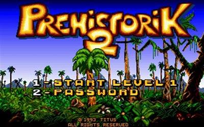 Prehistorik 2 - Screenshot - Game Select