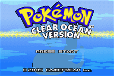 Pokémon Clear Ocean - Screenshot - Game Title Image