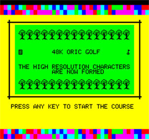 Oric Golf - Screenshot - Game Title Image