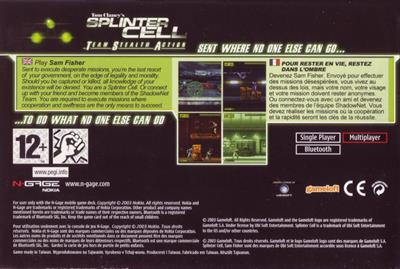 Tom Clancy's Splinter Cell: Team Stealth Action - Box - Back Image