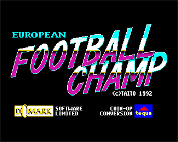 European Football Champ - Screenshot - Game Title