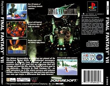 Final Fantasy VII - Box - Back Image