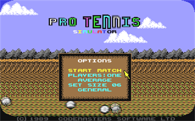 Pro Tennis Simulator - Screenshot - Game Select Image