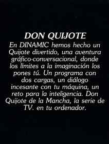 Don Quijote - Box - Back Image