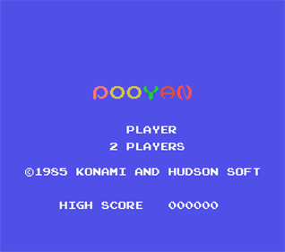 Konami's Pooyan - Screenshot - Game Title Image