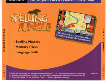 Spelling Jungle - Box - Back Image