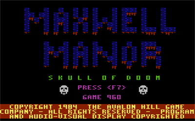 Maxwell Manor - Screenshot - Game Title Image