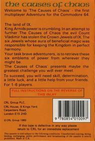 The Causes of Chaos - Box - Back Image