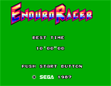 Enduro Racer - Screenshot - Game Title Image