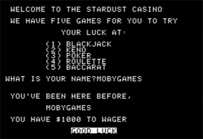 Casino - Screenshot - Game Select Image