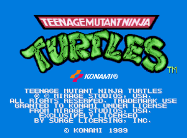Teenage Mutant Ninja Turtles - Screenshot - Game Title Image