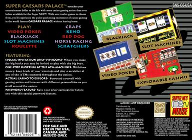 Super Caesars Palace - Box - Back Image