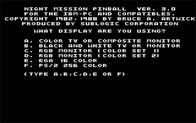 Night Mission Pinball (v3.0) - Screenshot - Game Title