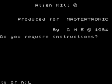 Alien Kill - Screenshot - Game Title Image