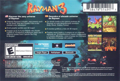 Rayman 3 - Box - Back Image