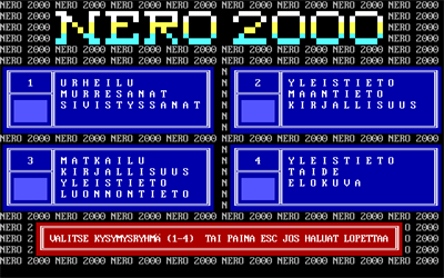 Nero 2000 - Screenshot - Game Select Image