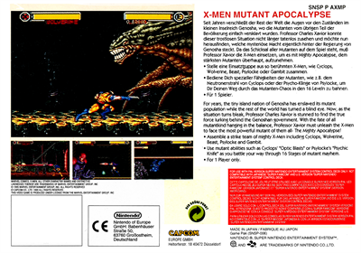 X-Men: Mutant Apocalypse - Box - Back Image