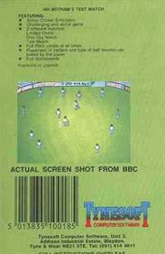 Ian Botham's Test Match - Box - Back Image