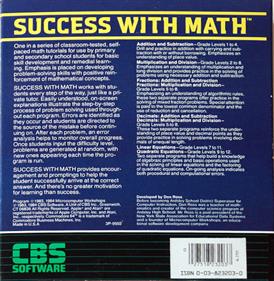 Success With Math: Multiplication and Division - Box - Back Image