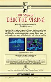 The Saga of Erik the Viking - Box - Back Image