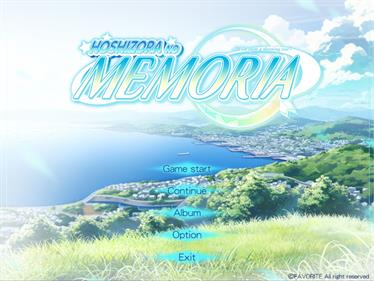 Hoshizora no Memoria: Wish Upon a Shooting Star - Screenshot - Game Title Image