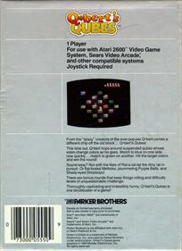 Q*bert's Qubes - Box - Back Image