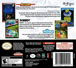 4 Game Pack!: Battleship/Connect Four/Sorry!/Trouble - Box - Back Image