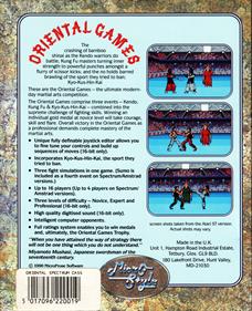 Oriental Games - Box - Back Image