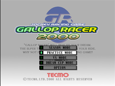 Gallop Racer 2000 - Screenshot - Game Select Image