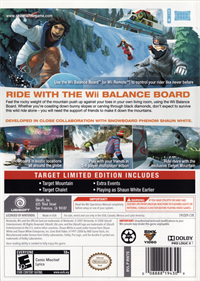 Shaun White Snowboarding: Road Trip: Target Limited Edition  - Box - Back Image