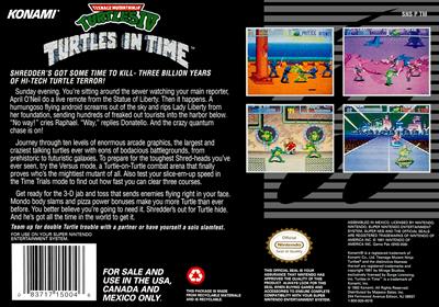 Teenage Mutant Ninja Turtles IV: Turtles in Time - Box - Back Image