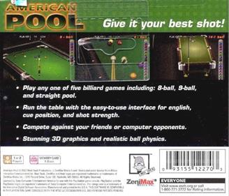 American Pool - Box - Back Image