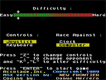 The Duel: Test Drive II - Screenshot - Game Select Image