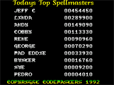 Stryker in the Crypts of Trogan - Screenshot - High Scores Image