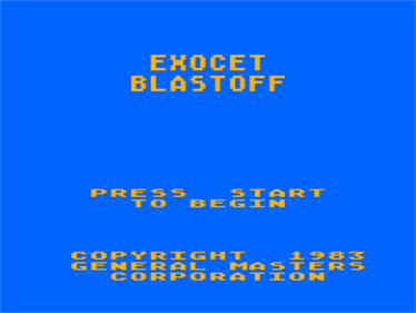 Exocet Blast Off - Screenshot - Game Title Image