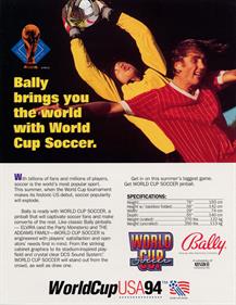 World Cup Soccer - Advertisement Flyer - Back Image