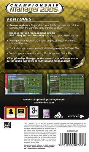 Championship Manager 2006 para PSP (2006)