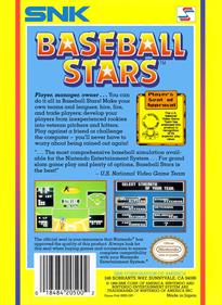 Baseball Stars - Box - Back Image