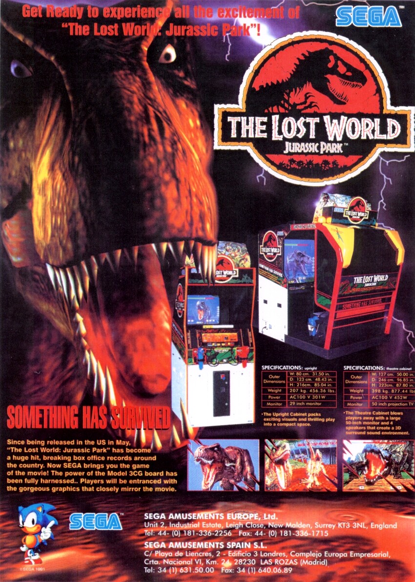 the lost world jurassic park arcade game