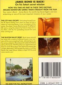 A View To A Kill: The Computer Game - Box - Back Image