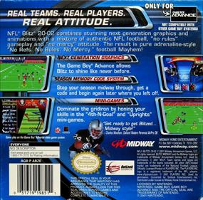 NFL Blitz 2002 - Box - Back Image