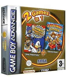 2 Games in 1: Sonic Pinball Party + Columns Crown - Box - 3D Image